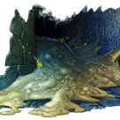 Ooze crawling from a tunnel